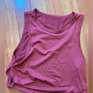 Burgundy crop workout top